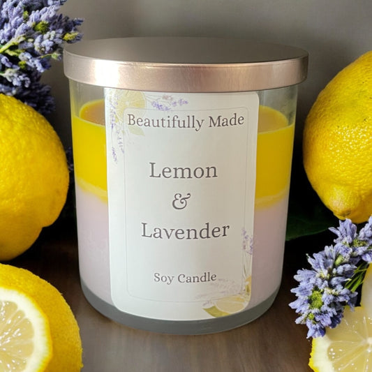 11 oz  Lemon and Lavender Soy Candle